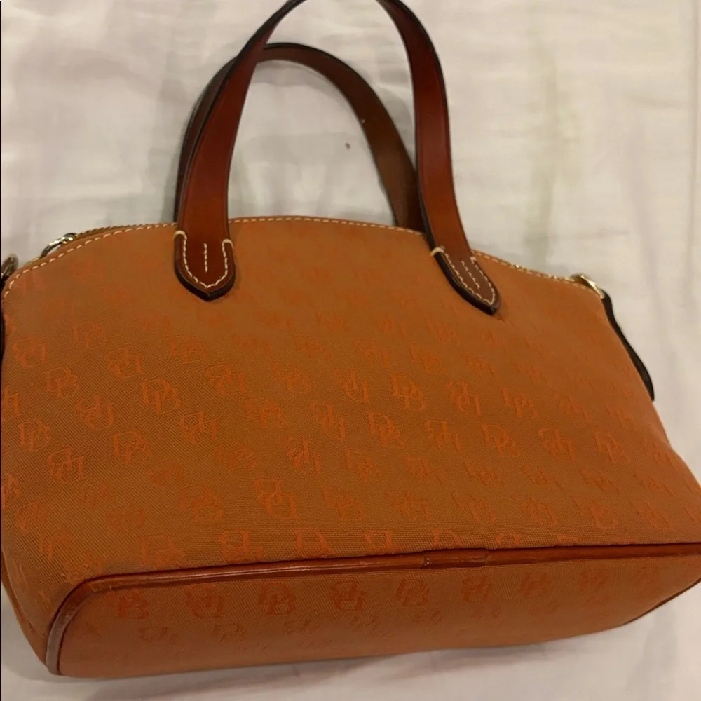 Dooney & Bourke Ruby mini Satchel Crossbody Bag in burnt orange/rust brown - Picture 5 of 16